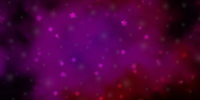 Dark Pink vector layout with bright stars Decorative illustration with stars on abstract template Design for your business promotion