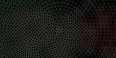 Dark Green Yellow vector pattern with circles Abstract decorative design in gradient style with bubbles New template for your brand book