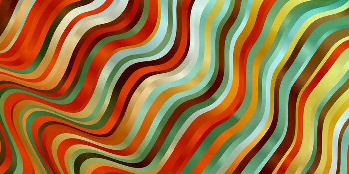 patrón de vector amarillo verde claro con líneas torcidas ilustración abstracta con diseño de arcos degradados para la promoción de su negocio