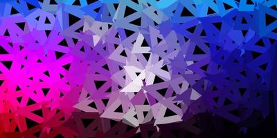 Dark blue red vector abstract triangle backdrop