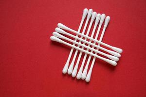 plastic cotton swabs cosmetic photo