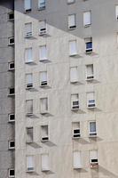 windows on the facade of the building photo