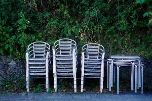 chairs on the street photo