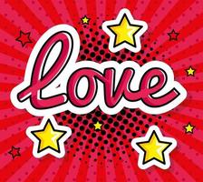 love sign pop art style icon vector