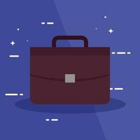 briefcase business handle in blue background vector