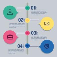 infographic template with business icons concept vector