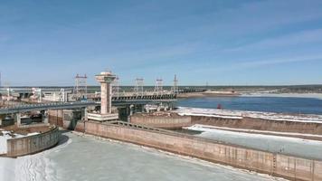 Wasserkraftwerk, Luftaufnahmen video