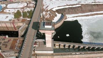 Wasserkraftwerk, Luftaufnahmen video