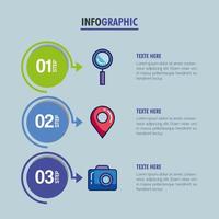 statistical infographic with numbers and business icons vector