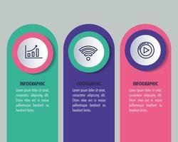 infografía estadística con iconos de negocios vector