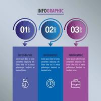 infografía estadística con números e iconos de negocios vector