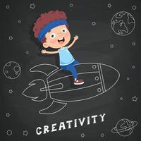 Concept Design For Creative Thinking vector