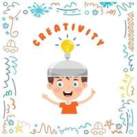 Concept Design For Creative Thinking vector