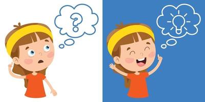 Concept Design For Creative Thinking vector