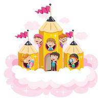 Magic Concept Design With Funny Children vector