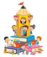 Magic Concept Design With Funny Children vector