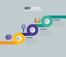 statistical infographic with letters and business icons vector