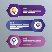 statistical infographic with set icons vector