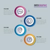 statistical infographic with business icons vector