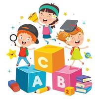 Concept Design For Children Education vector