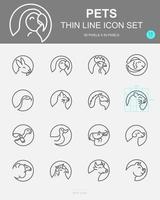 Set of Pet Vector Line Icons