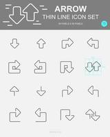 Set of  Arrow Vector Line Icons