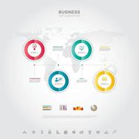 Business infographic Business success concept with graph vector design Elements of this image furnished by NASA