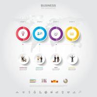 Business infographic Business success concept with graph vector design Elements of this image furnished by NASA