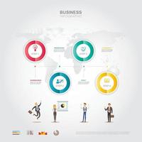 Business infographic Business success concept with graph vector design Elements of this image furnished by NASA