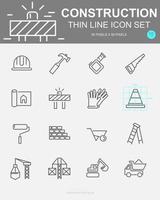 Set of  Construction Vector Line Icons