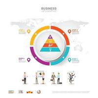 Business infographic Business success concept with graph vector design Elements of this image furnished by NASA