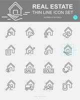 Set of Real Estate Vector Line Icons