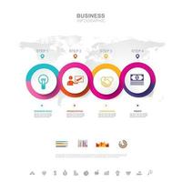 Business infographic Business success concept with graph vector design Elements of this image furnished by NASA