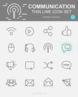 Set of Communication Vector Line Icons