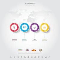 Business infographic Business success concept with graph vector design Elements of this image furnished by NASA