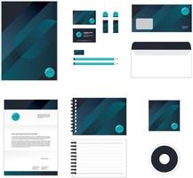corporate identity template for your business includes CD Cover Business Card folder Envelope and Letter Head Designs vector