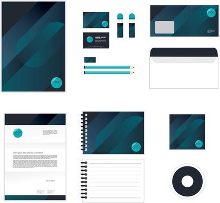 corporate identity template for your business includes CD Cover Business Card folder Envelope and Letter Head Designs