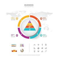 Business infographic Business success concept with graph vector design Elements of this image furnished by NASA