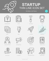 Set of Startup Vector Line Icons