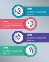 statistical infographic with set icons vector