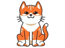 cute cat or kitten Animal meow cartoon fluffy pets exact vector collection Illustration cartoon meow cat