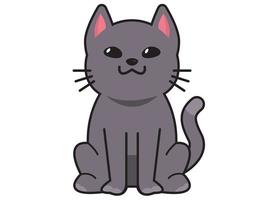 lindo gato o gatito animal miau dibujos animados mascotas esponjosas colección de vectores exactos ilustración gato de dibujos animados