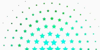 Light Green vector layout with bright stars Blur decorative design in simple style with stars Theme for cell phones