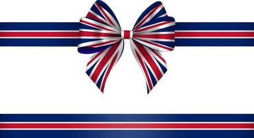 United Kingdom bow with ribbon vector