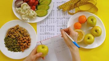 Food Diet Journal with An Apple video