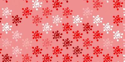 Light Red vector pattern with coronavirus elements