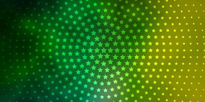 Light Green Yellow vector pattern with abstract stars Blur decorative design in simple style with stars Theme for cell phones