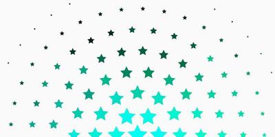 diseño de vector verde claro con estrellas brillantes ilustración colorida con estrellas de degradado abstracto mejor diseño para su banner de cartel publicitario