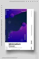 Cover design template set with abstract lines modern different color gradient style on background vector