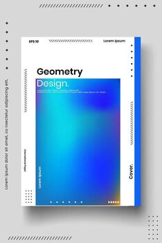 Cover design template set with abstract lines modern different color gradient style on background vector